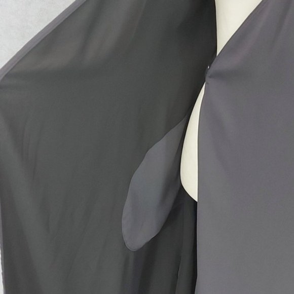 Wilfred Aritzia Astere FauxWrap Midi Dress Gray Sz M H - Picture 9 of 14